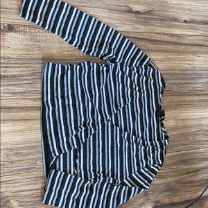 Like new long sleeve stripped crop top